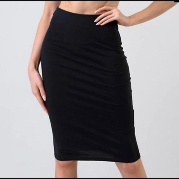 LEITH - Black Body-con Pencil Skirt - S - Picture 1 of 14